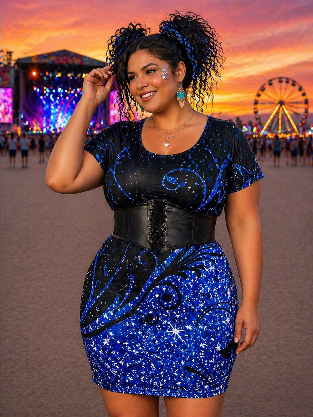 🔥5/$35🔥 Celestial Swirl Dress/Tunic | XXXL